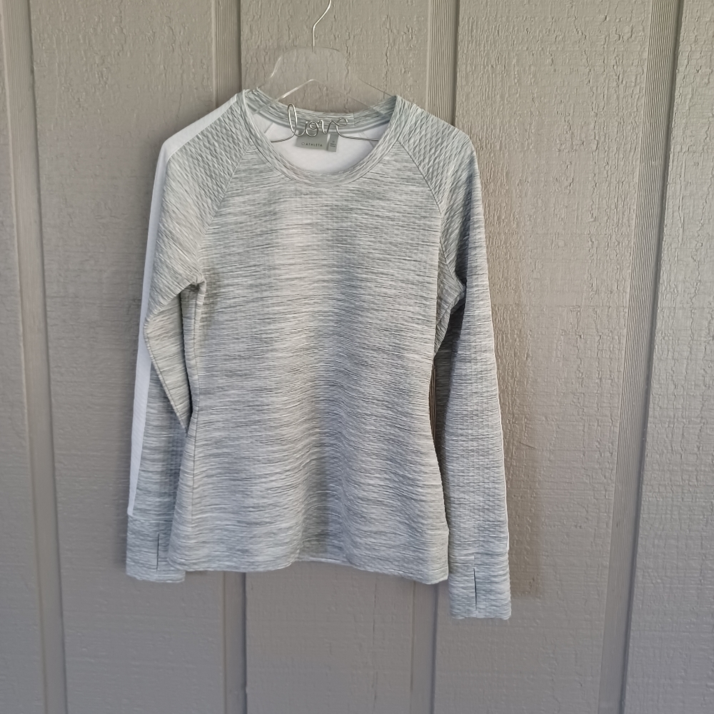Athleta Snowscape Crew Neck Sweatshirt Size M Women Athleisure Quilt Pullover